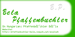 bela pfaffenbuchler business card